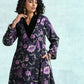 trueBrowns Black Printed Velvet Angrakha Jacket | Swadesiicart