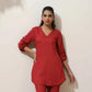 trueBrowns Maroon Viscose Co-ord Set - Swadesiicart