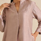 trueBrowns Grey Silk Texture Relaxed Co-Ord Set - Swadesiicart