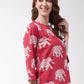 InWeave Red Elephant Top - Swadesiicart