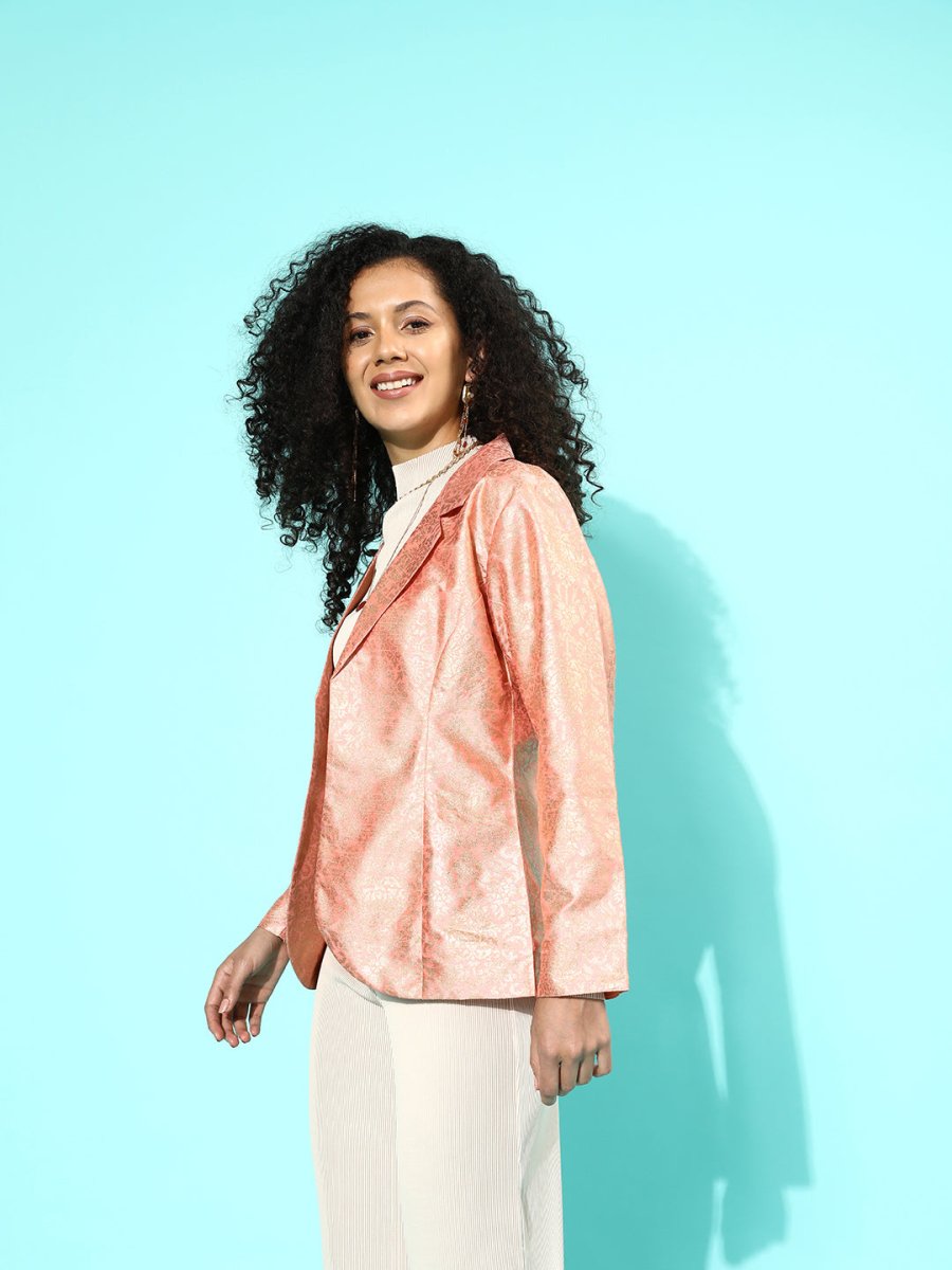 Ahalyaa Women Printed Blazer | Swadesiicart