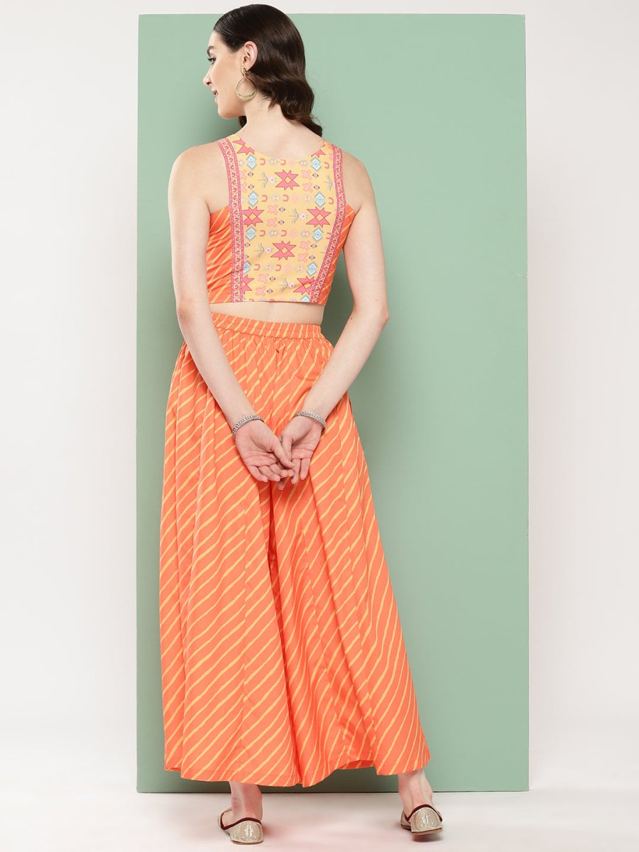 Ahalyaa Geometric Printed Ethnic Co-Ords - Swadesiicart