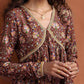 trueBrowns Brown Print Sharara Set | Swadesiicart