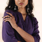 trueBrowns Purple Cotton Relaxed Co-ord Set - Swadesiicart