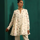 trueBrowns Ivory Multi Color Floral Cotton Flared Co-ord Set - Swadesiicart
