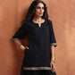 trueBrowns Black Cotton Co-ord Set - Swadesiicart