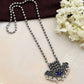 trueBrowns Silver Tone Blue Stone Pendant Chain | Swadesiicart