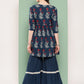 InWeave Women's Indigo Boota Sharara Set - Swadesiicart