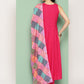 InWeave Women's Fuchsia Mirror Work Strappy Set W Square Bandhani Print Silk Dup - Swadesiicart