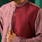 trueBrowns Men's Light Mauve Silk Co-ord Set - Swadesiicart
