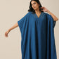 trueBrowns Classic Blue Panel Kaftan dress | Swadesiicart