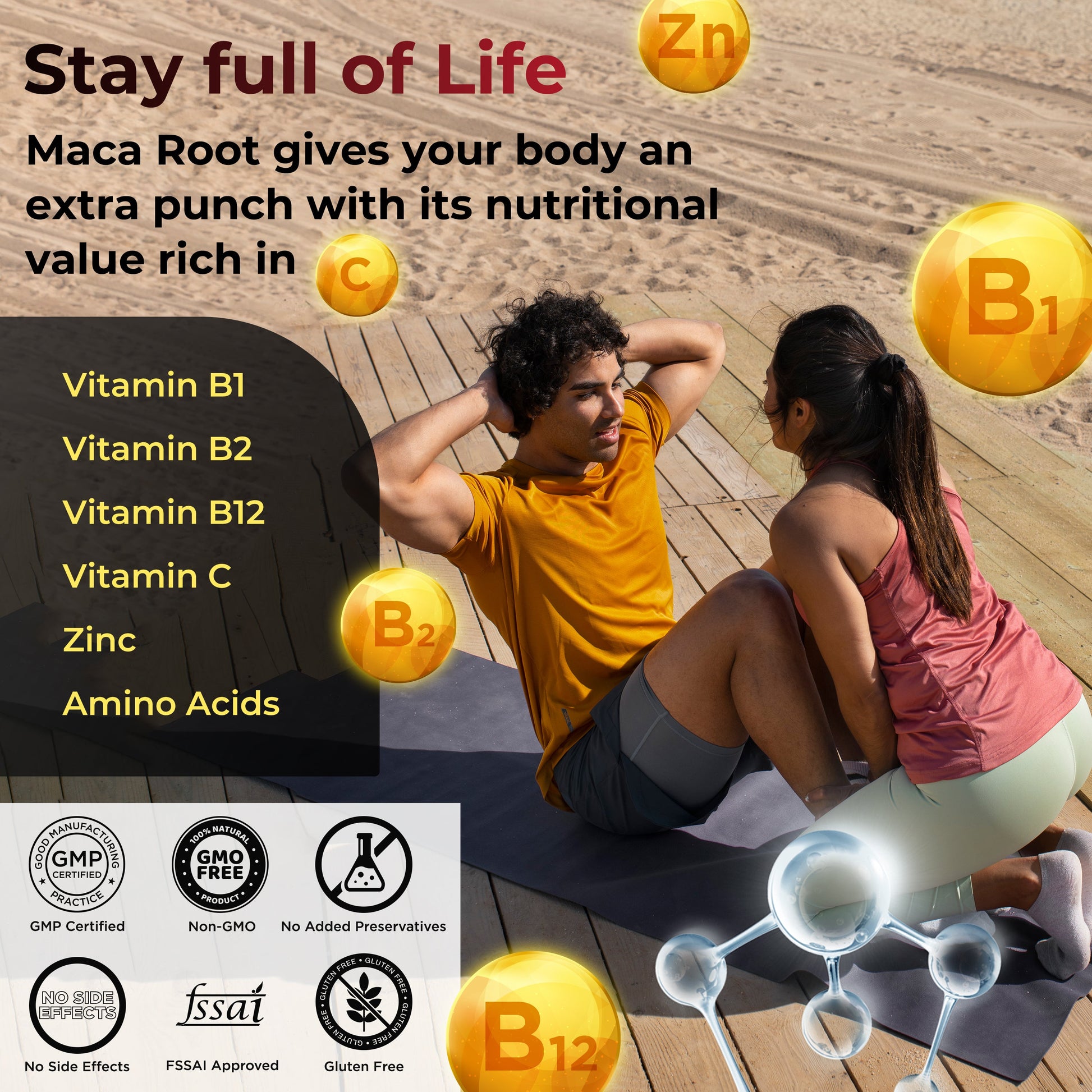 Health Veda Organics Maca Root Capsules | Swadesiicart