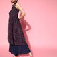 InWeave Women's Navy Bandhani Backdetail Kurta Set - Swadesiicart