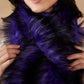 InWeave Women's Purple Black Faux Fur Neck Warmer - Swadesiicart