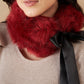 InWeave Women's Bright Rust Fur Neckpiece - Swadesiicart
