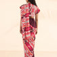trueBrowns Maroon Muslin Ikat Ready to Wear Saree | Swadesiicart