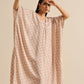 trueBrowns Beige White Floral Silk Print Kaftan Pant Set | Swadesiicart
