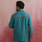 trueBrowns Men's Teal Cotton Shirt | Swadesiicart