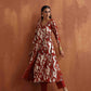 trueBrowns Rust Metallic Angrakha Kurta Set | Swadesiicart