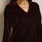 trueBrowns Purple Velvet Kurta Co-ord Set - Swadesiicart