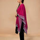 trueBrowns Pink Woollen Kaftan Cape | Swadesiicart