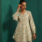 trueBrowns Teal Floral Cotton Printed Short Co-ord Set - Swadesiicart