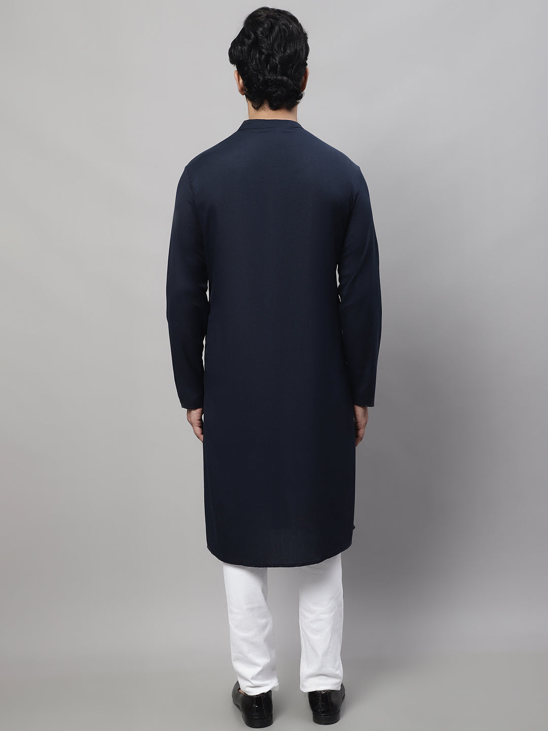 Even Apparels Blue Sherwani Kurta With Asymetrical Cut | Swadesiicart