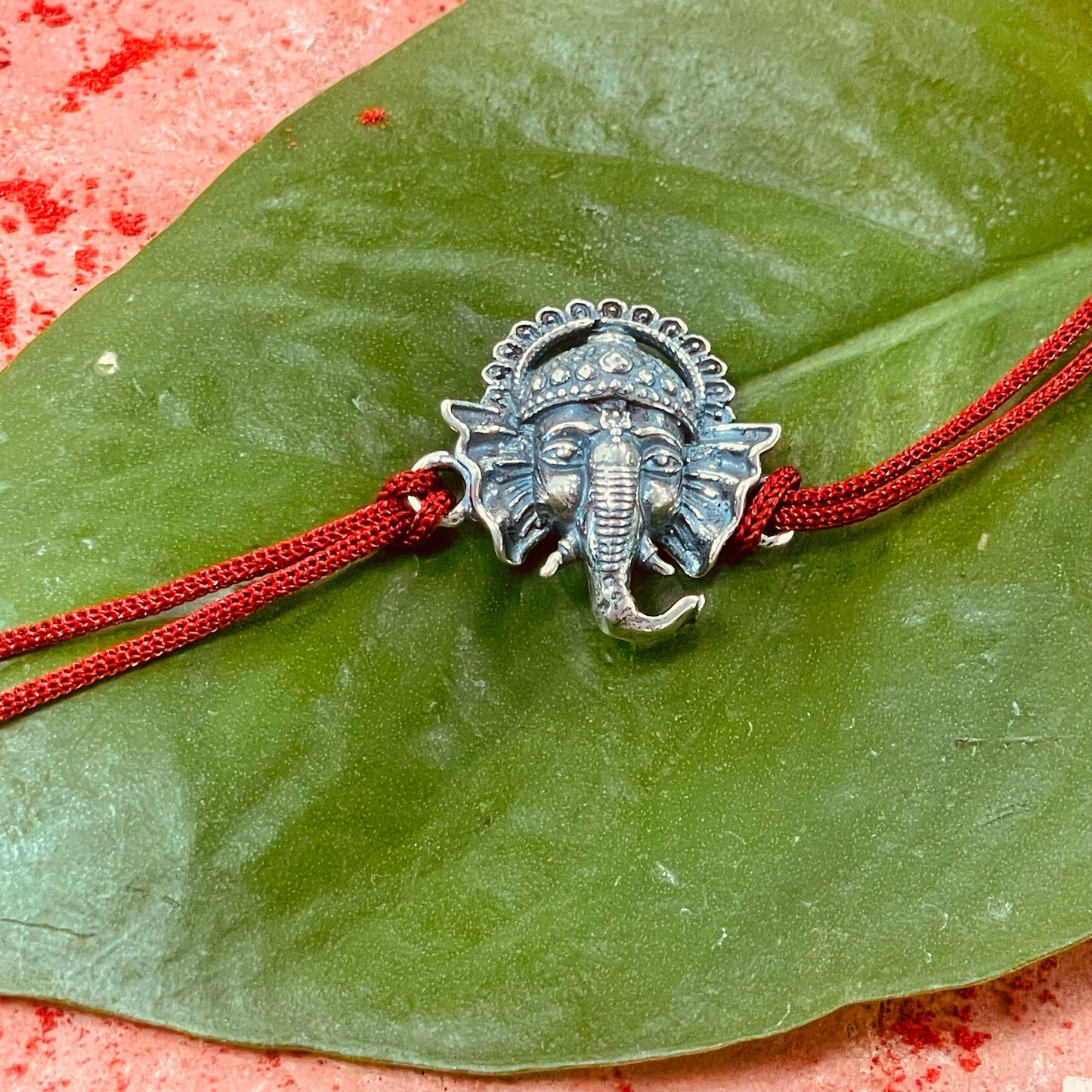 trueBrowns 925 Sterling Silver Ganesh Idol Thread Rakhi | Swadesiicart