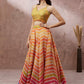 House of Panchhi Yellow Organza Leheriya Printed Lehenga Choli & Dupatta | Swadesiicart