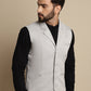 Even Apparels Men's Grey Waistcoat with Notched Lapel | Swadesiicart
