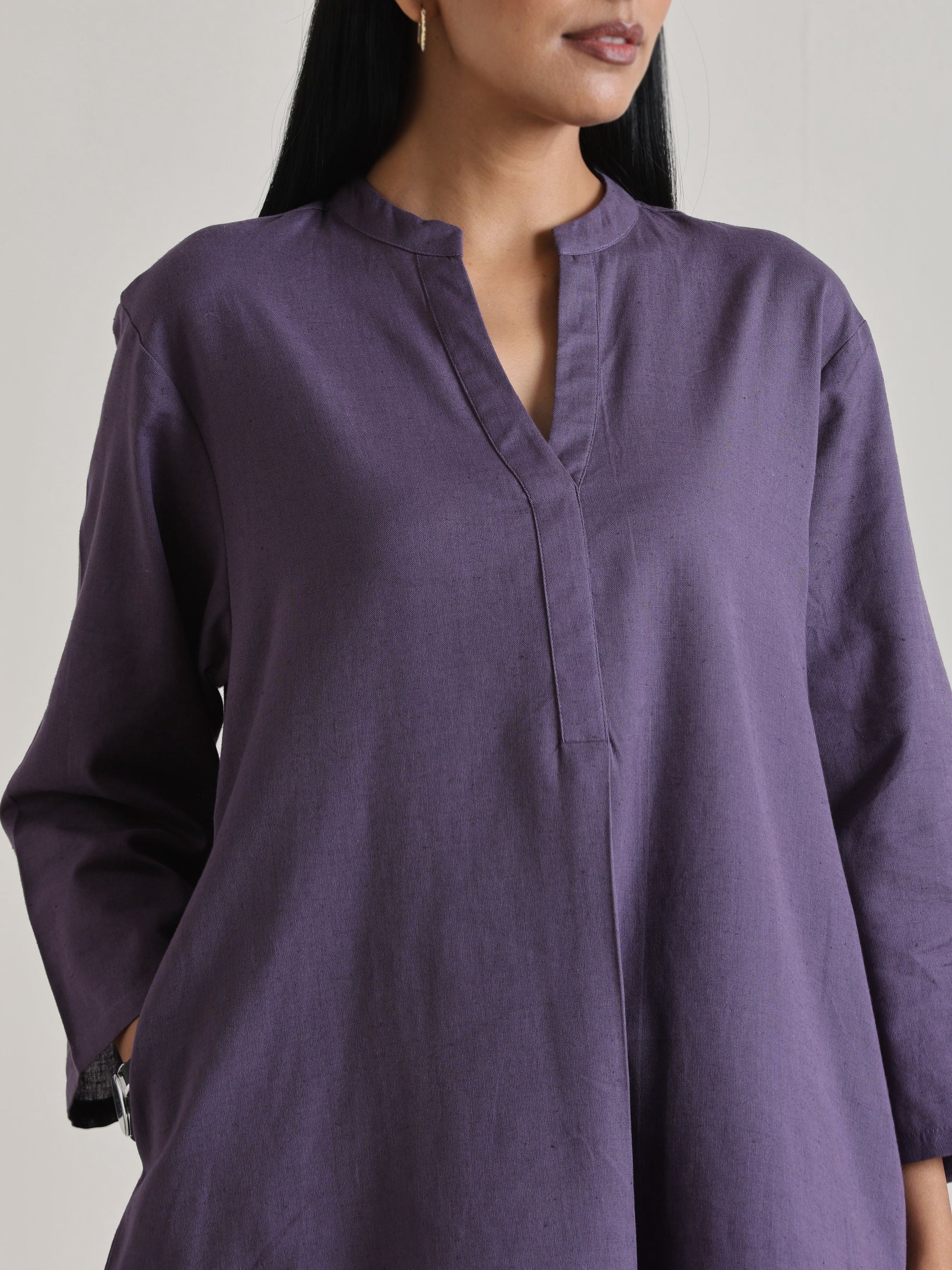trueBrowns Plum Purple Relaxed Fit Co-Ord Set - Swadesiicart
