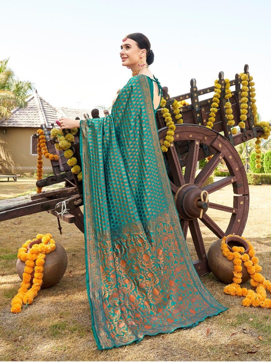 Anouk Woven Design Zari Banarasi Saree | Swadesiicart