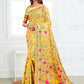 Shree Shyam Fashion Linen Cotton Yellow Saree