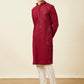 Manyavar Floral Chikankari Embroidered Kurta With Pyjamas | Swadesiicart