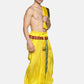 Sethukrishna Men Yellow Readymade Dhoti Pant & Angavastram | Swadesiicart