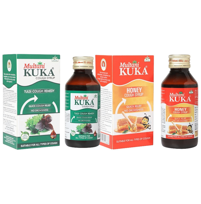 Multani Combo Pack of Kuka Cough Syrup & Kuka Honey (100ml Each) | Swadesiicart