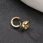 NVR Men's Gold-Polished Stainless Steel Hoop Earrings - NR Retail-NVR