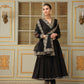 Pomcha Jaipur Black Saadgi Sunheri Lace Black Anarkali Set | Swadesiicart