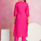 Ethnic Festive Wear Viscose Chanderi Pink Stitched Suit With Dupatta - Tanisha | Swadesiicart