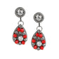 Cardinal Women Oxidised Silver-Plated Red Stone Studded & Beaded Jewellery Set - Swadesiicart
