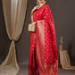 Anouk Floral Zari Banarasi Saree | Swadesiicart