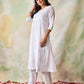 HOUSE OF KARI Ethnic Motifs Embroidered Chikankari Kurta | Swadesiicart