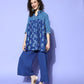 Ahalyaa Blue Pure Cotton Tunic & Palazzos Ethnic Co-Ords - Swadesiicart