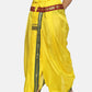 Sethukrishna Men Yellow & Green Solid Readymade Dhoti Pant | Swadesiicart