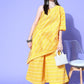 InWeave Women's Light Yellow Mirror Work Oneshoulder Kurta Set - Swadesiicart