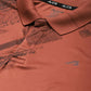 Alcis Men Rust Printed Polo Collar Slim Fit T-shirt | Swadesiicart