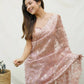 Vamsee Brown Organza Saree - Swadesiicart