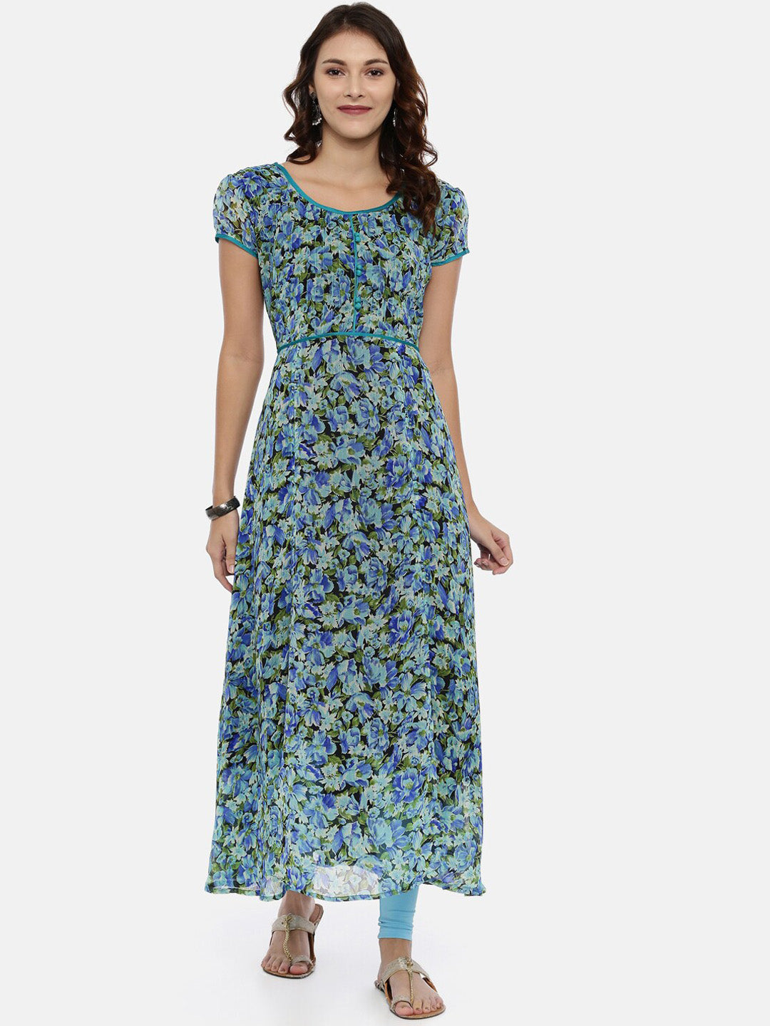 Souchii Women Printed Floral Round Neck Kurta - Swadesiicart