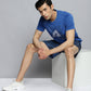 Alcis Men Blue Typography Printed Slim Fit Training Or Gym T-shirt | Swadesiicart