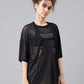 MKH Typography Printed Relaxed Fit Sheer Dri-FIT T-shirt - Swadesiicart